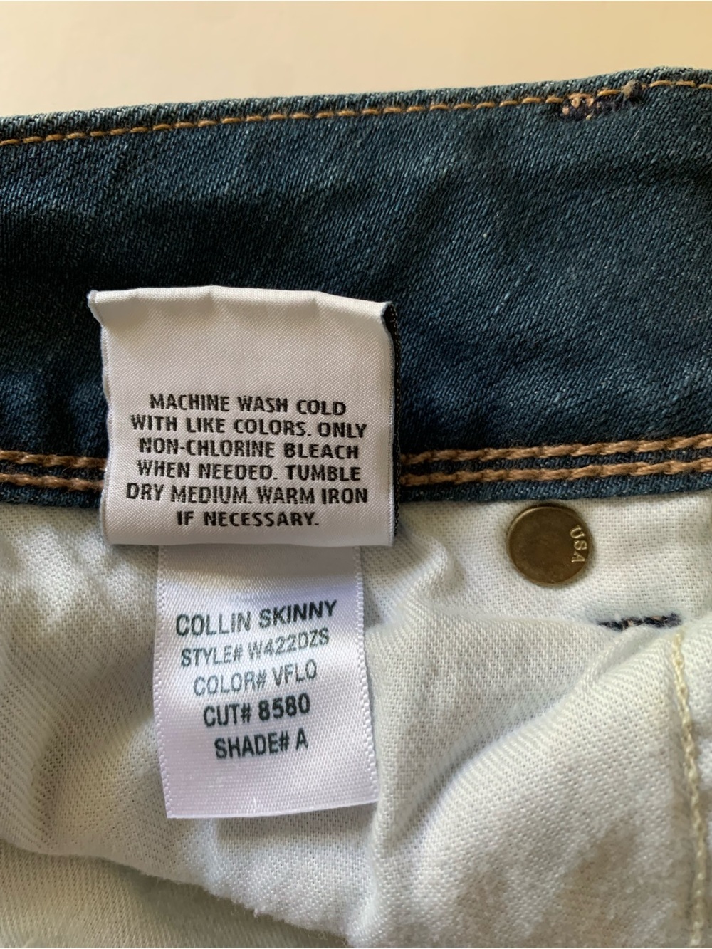 Hudson Collin Low Rise Stretch Skinny Jeans, 29, Vintage Florence Blue, Distress - Picture 13 of 16